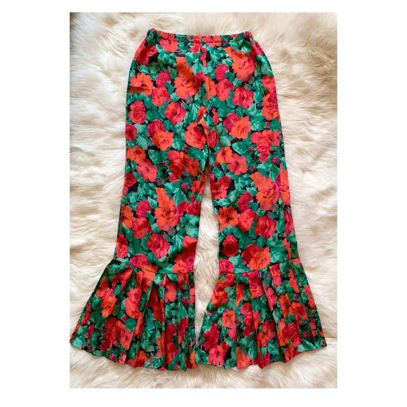 New! GUCCI 100% Silk Floral Snake Print Brocade Pants - Picture 8 of 11